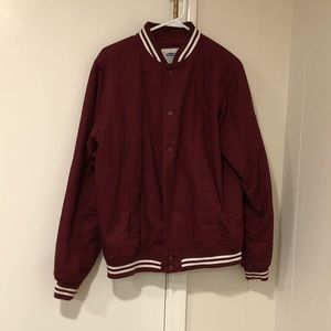 Old Navy Maroon Varsity Jacket Medium